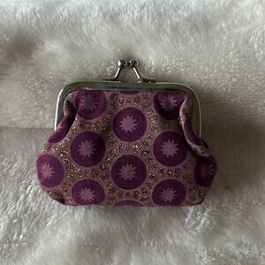 Kiss lock coin wallet purple and gold